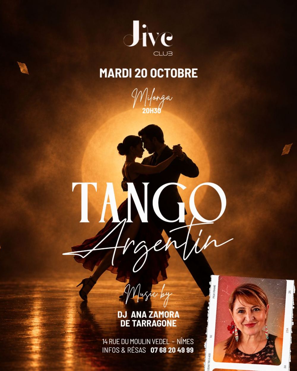 Milonga du mardi 20 octobre, DJ Ana Zamora de Tarragone